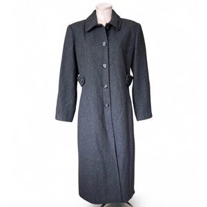 Andrea Brem Charcoal Gray Long Wool Coat